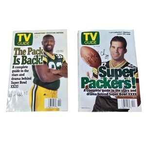 TV Guides Green Bay Wisconsin Packers 1997/1998 Mark Chmura Reggie White